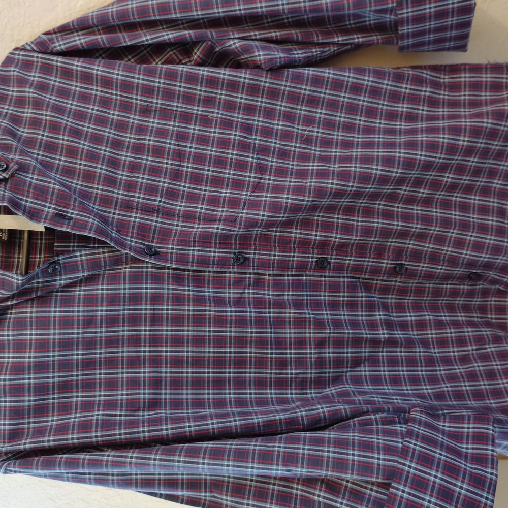 Plaid Button-Up Shirt